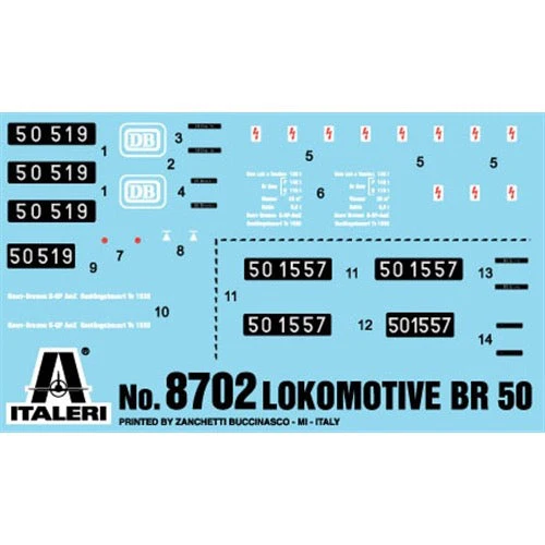 Italeri 8702 1/87 Baurehine BR 50 Schwere Guterzuglokomotive - Image 4