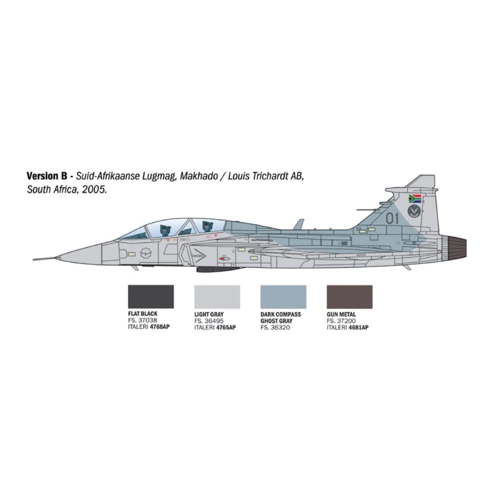 Italeri 91216 1/72 JAS-39 Twin Seater - Image 4