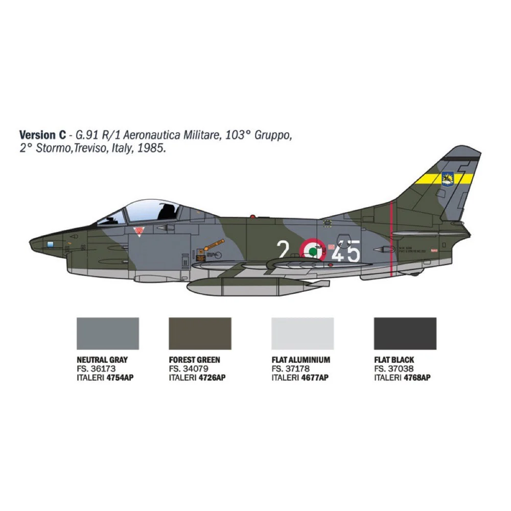 Italeri 92645 1/48 G.91 R1/R3 Gina - Image 5