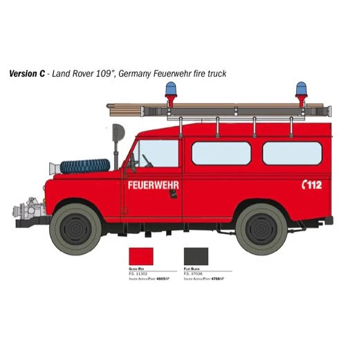 Italeri 3660 Land Rover Fire Truck - Image 5