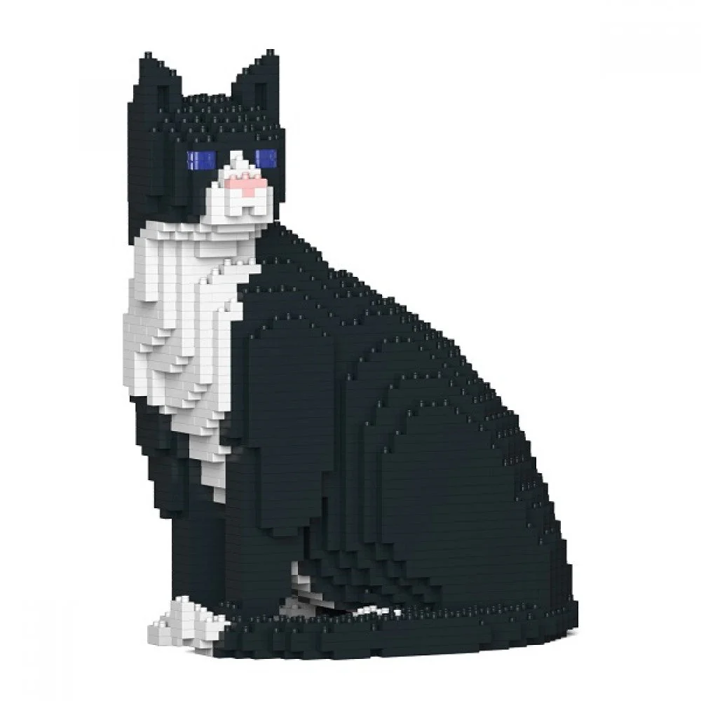 Jekca ST19TCA01 Tuxedo Cat Sitting 01S - Image 3