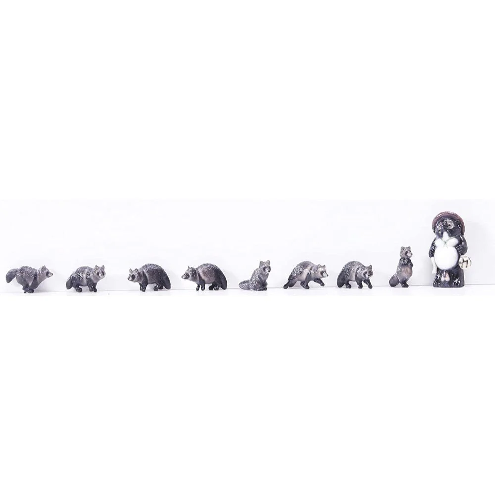 Kato 06-602 HO 1/87 Raccoon Dogs 9pc