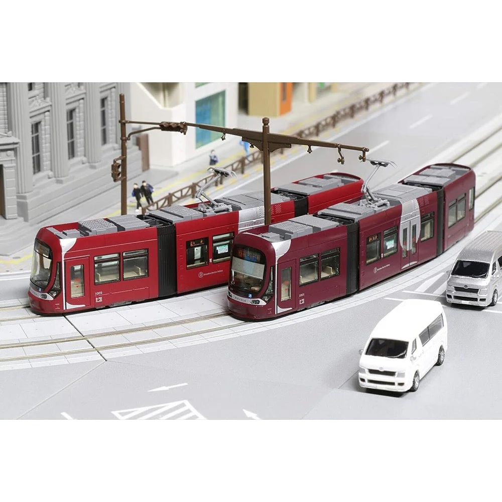 Kato 10-1604 N Unitram Hiroshima Electric Railway (Hiroden) Type 1000 LRV Piccolo & Piccola 2 Car Tram Set - Image 9
