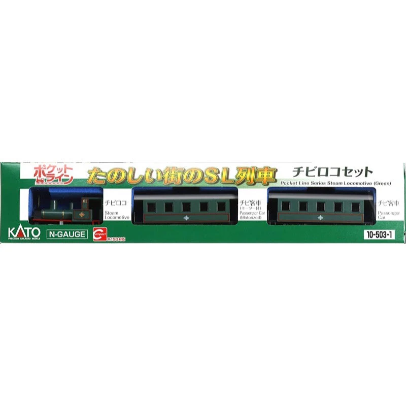 Kato 10-503-1 Pocket Line Series Steam Locomotive Green 3 Car Set - Image 3