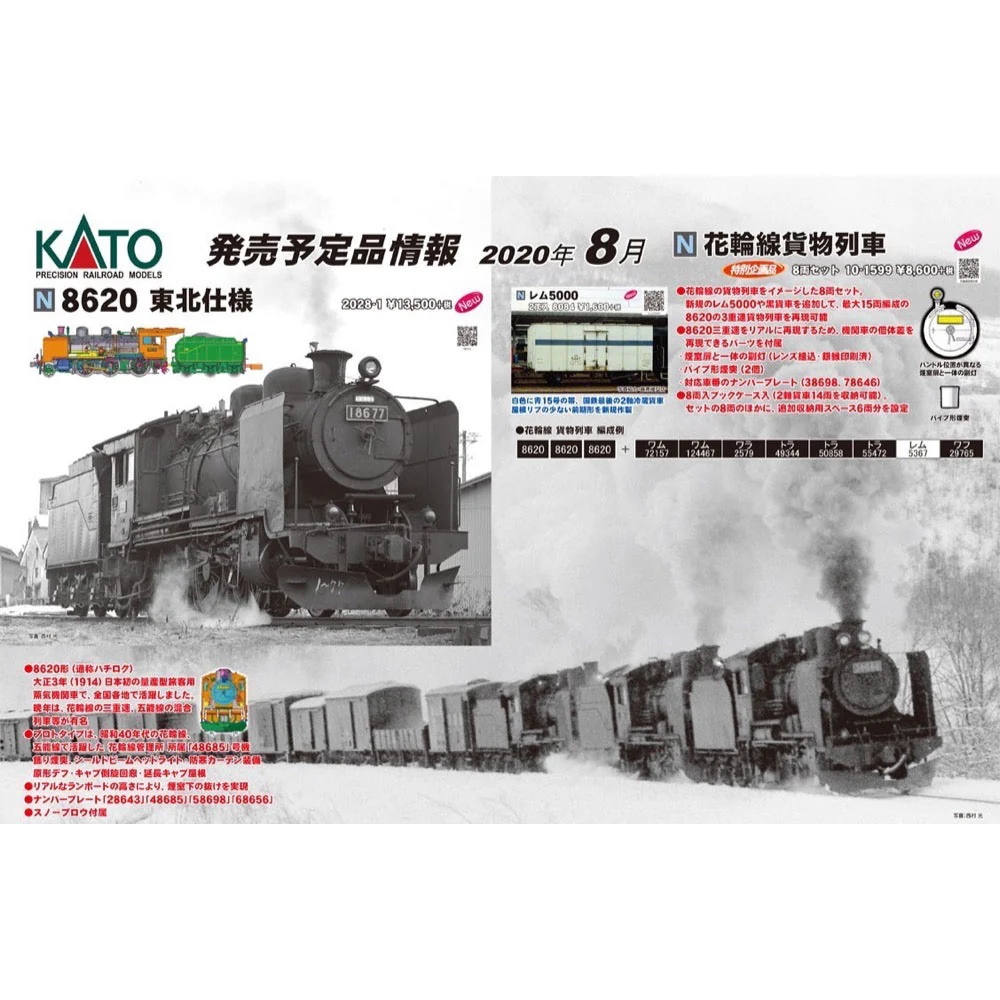 Kato 2028-1 N 8620 2-6-0 Japanese Locomotive Tohoku Specification - Image 21