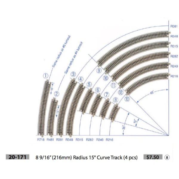Kato 20-171 N Unitrack Curve R218-15 - Image 4