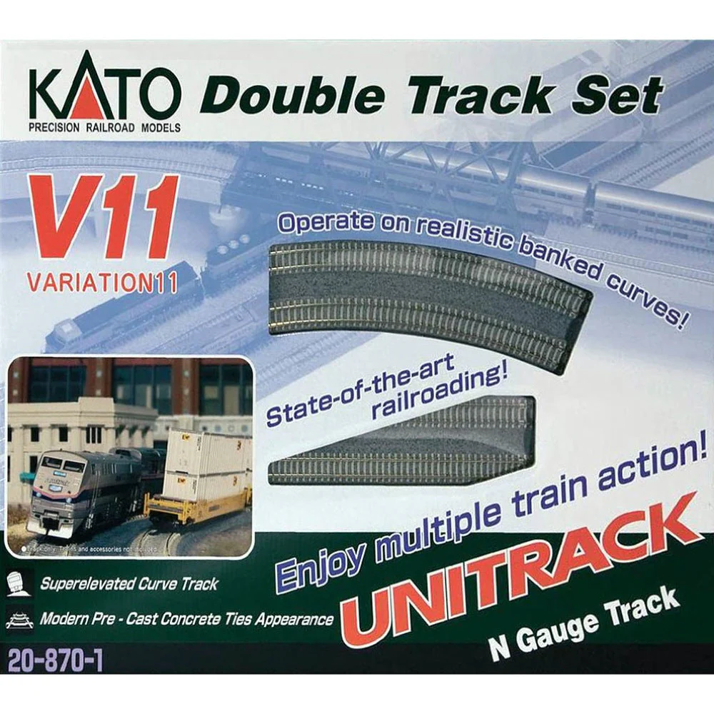 Kato 20-870-1 N Unitrack Superelevated Curve Track Set V11