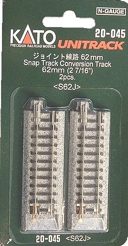 Kato 20-045 N Unitrak Converter Track 62mm