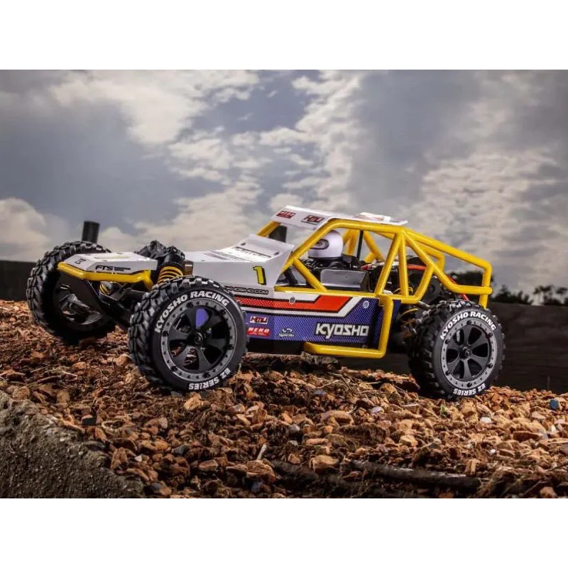 Kyosho 1/10 2WD Sand Master 2.0 RC Buggy EZ Series Readyset White and Blue 34405T1 - Image 4