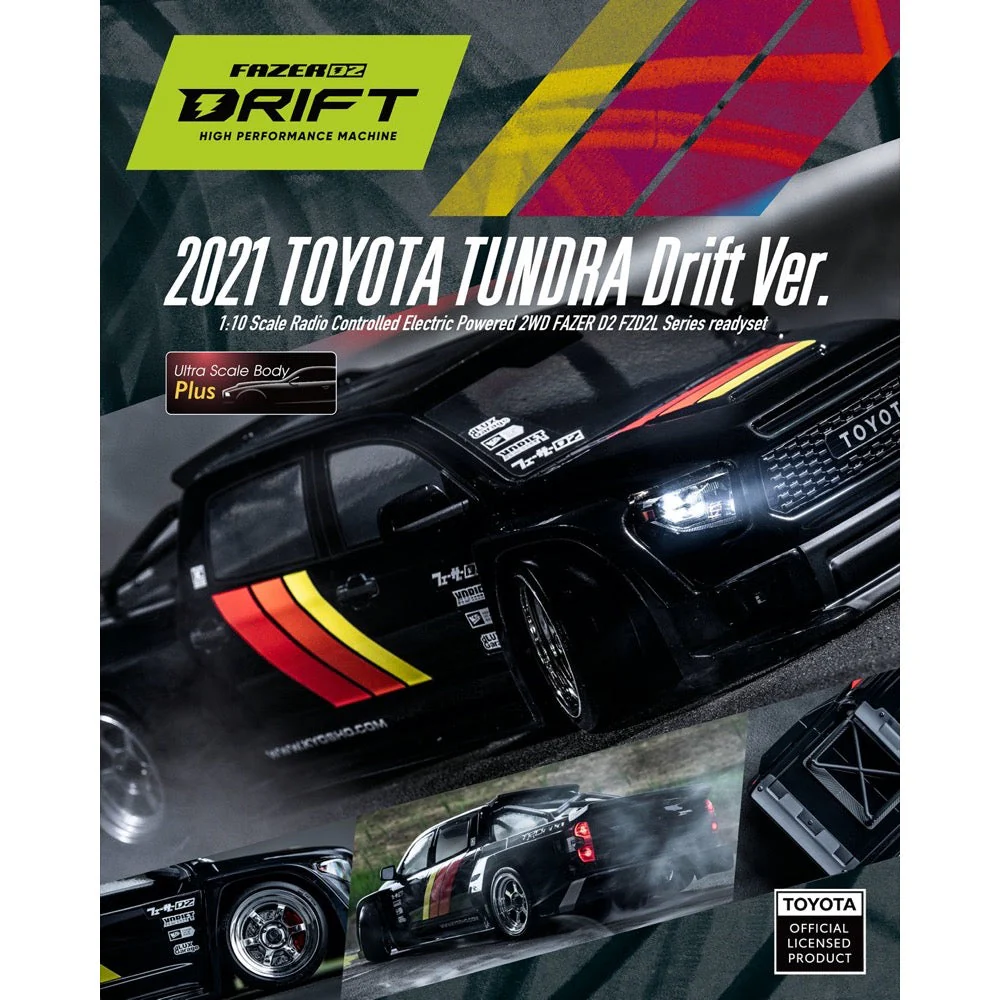 Kyosho 1/10 Fazer D2 2021 Toyota Tundra Drift Ver. Black Electric 2WD Drift Car - Image 77