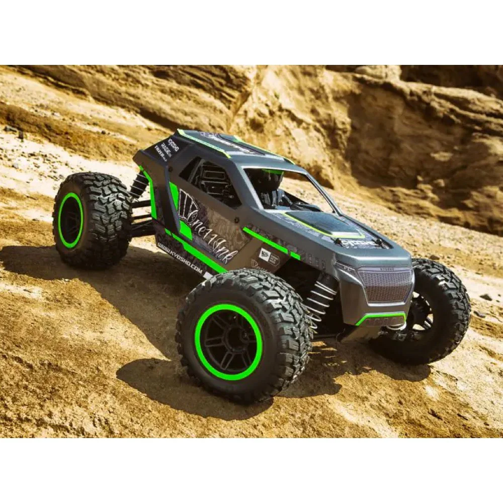 Kyosho 1/10 Fazer Mk2 Rage 2.0 4WD Electric Readyset RC Buggy Grey/Green 34411T2C - Image 6
