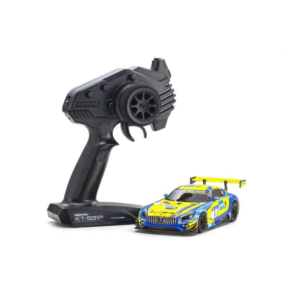 Kyosho 1/24 Mini-Z RWD MR-03 Readyset Mercedes-AMG GT3 No.5 24H Nurburgring Blue/Yellow 32345BLY - Image 2