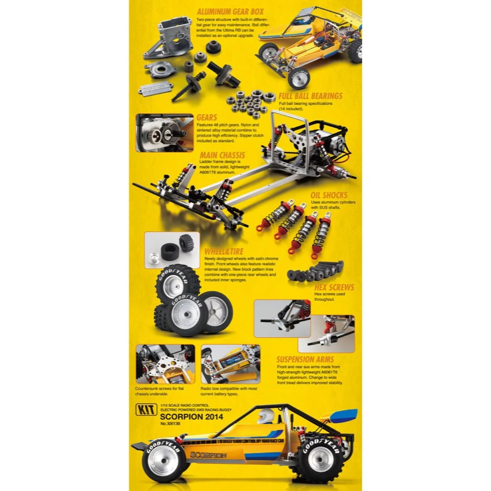 Kyosho 30613 1/10 Scorpion 2014 2WD Buggy Kit - Image 20
