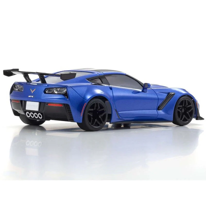 Kyosho 32334BL Chevrolet Corvette ZR1 Elkhart Lake Blue Metallic Mini-Z RWD Series Readyset - Image 3