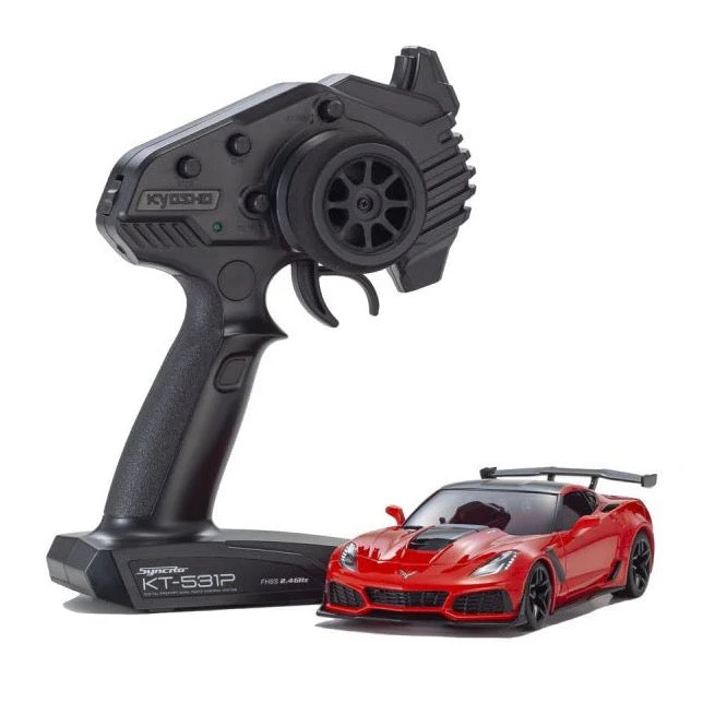 Kyosho 32334R Mini-Z RWD MR-03 Readyset Chevrolet Corvette ZR1 RC Car Torch Red - Image 2