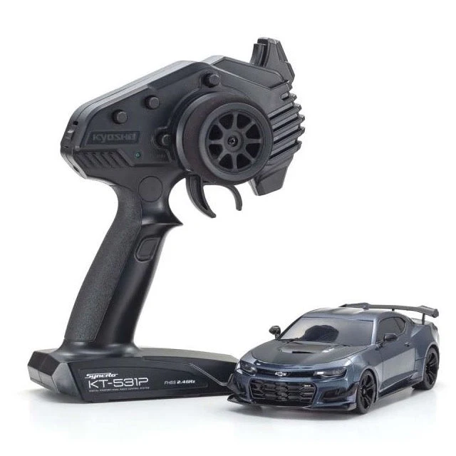 Kyosho 32339GM 1/24 Mini-Z RWD MR-03 Readyset Chevrolet Camaro ZL1 1LE Shadow Gray Metallic with LED - Image 2