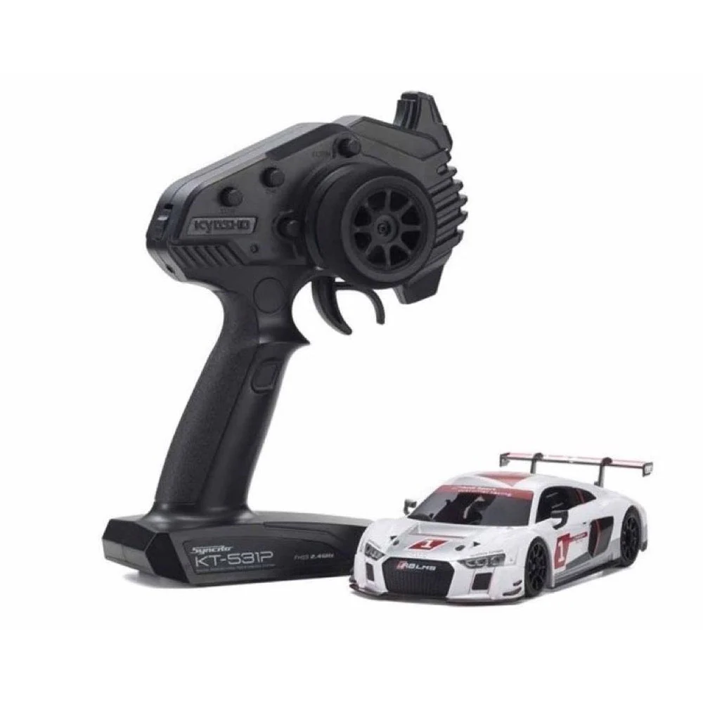 Kyosho 32344AS Mini-Z RWD MR-03 Readyset Audi R8 LMS 2015 RC Car White - Image 3