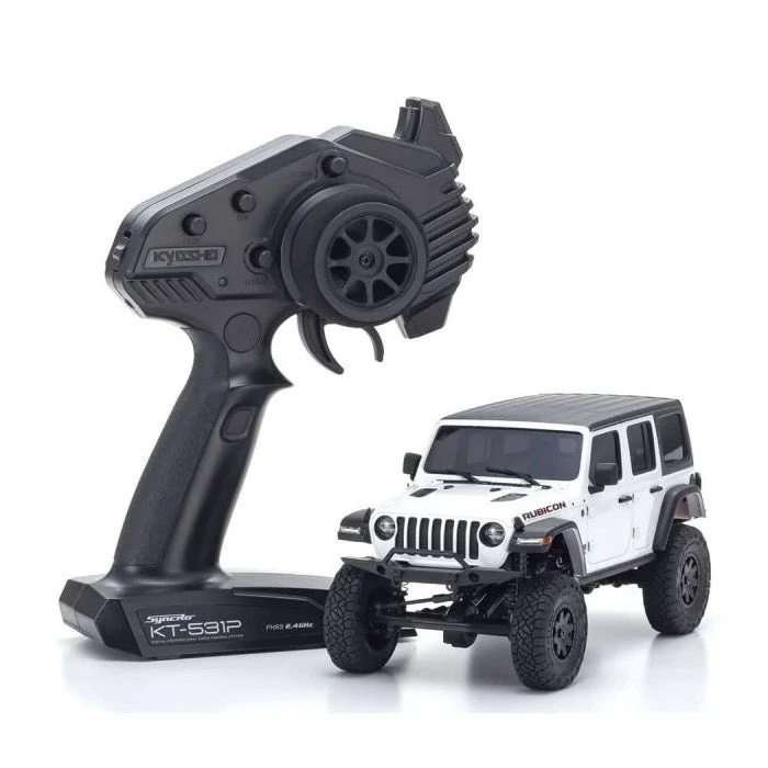 Kyosho 32521W 1/24 MINI-Z 4x4 MX-01 Readyset Jeep Wrangler Unlimited Rubicon Bright White - Image 7