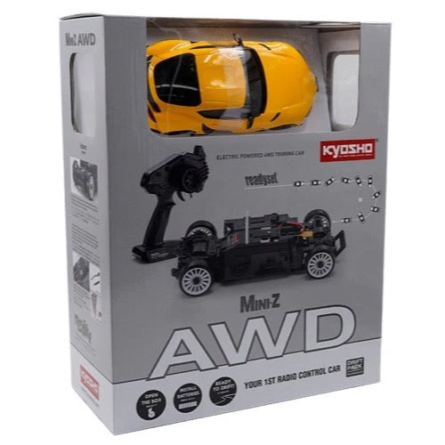 Kyosho 32626Y 1/24 Mini-Z AWD MA-020 Readyset Toyota GR Supra TRD Aero Version Yellow - Image 6