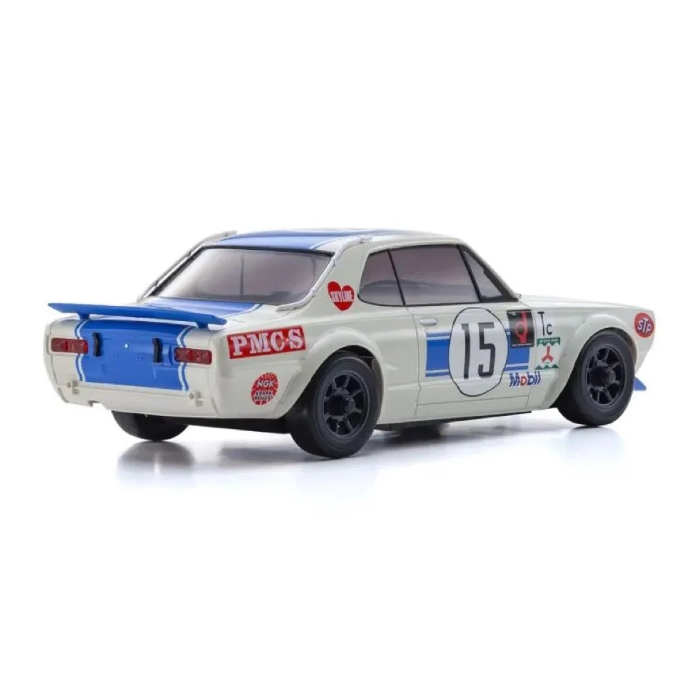 Kyosho 32643BL MINI-Z 1972 Nissan Skyline GT-R AWD MA-020 Readyset (KPGC10) Racing RC Car No. 15 Blue - Image 2