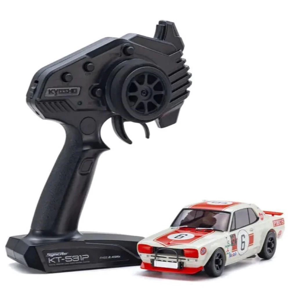 Kyosho 32643R MINI-Z 1972 Nissan Skyline GT-R AWD MA-020 Readyset (KPGC10) Racing RC Car No. 6 Red - Image 3