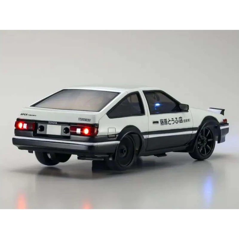 Kyosho First Mini-Z Initial D Toyota Sprinter Trueno AE86 RC Car w/Carbon (White/Black) - Image 6