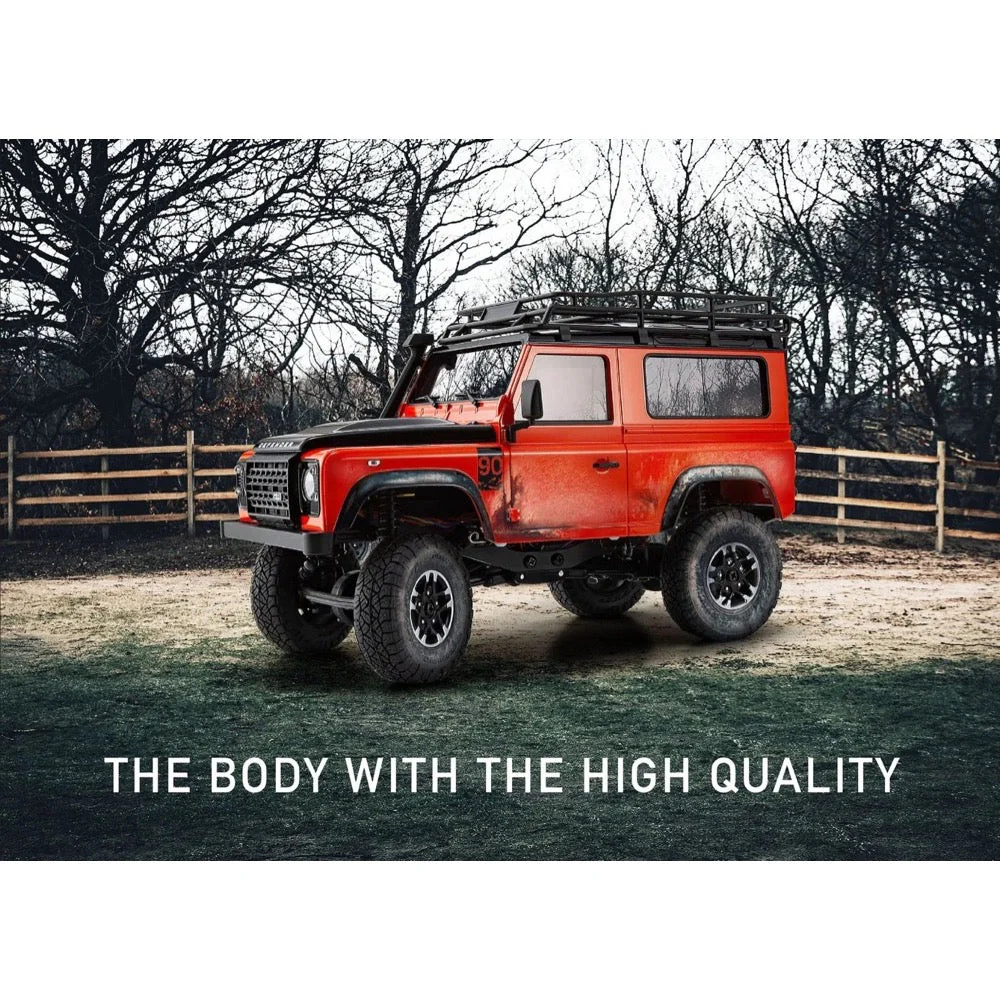 Kyosho Mini-Z 4×4 Series Readyset Land Rover Defender 90 Adventure Phoenix Orange 32531MO - Image 6