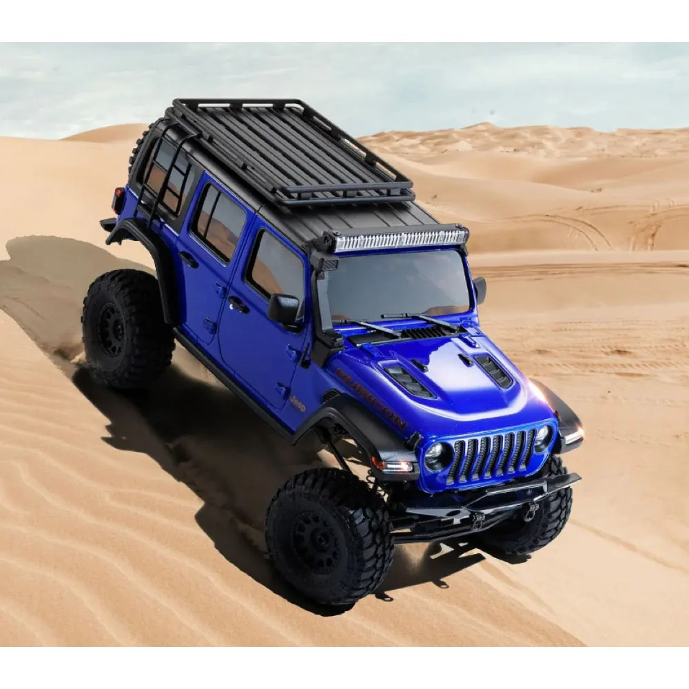 Kyosho Mini-Z 4x4 Series Readyset Jeep Wrangler Unlimited Rubicon with Accessory parts Ocean Blue Metallic 32528MB - Image 4