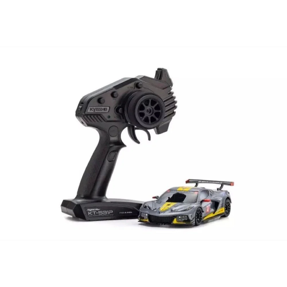 Kyosho Mini-Z Chevrolet Corvette C8.R Gunmetal RWD MR-04 Readyset - Image 3