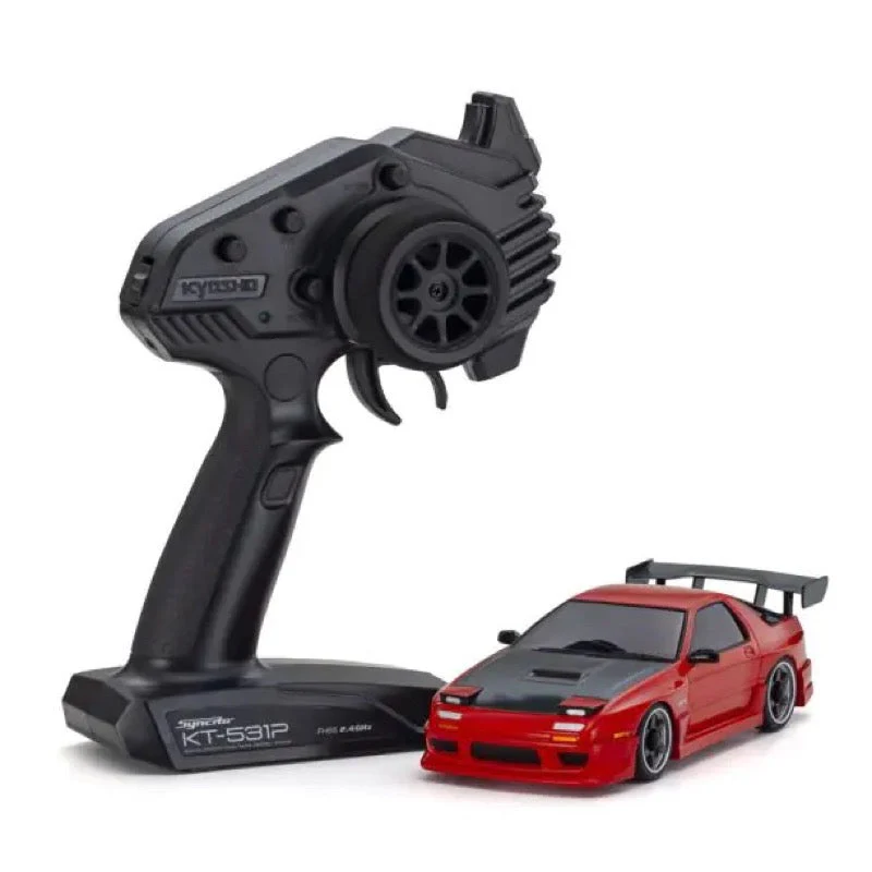 Kyosho Mini-Z Mazda Savnana RX-7 FC3S with Aero Kit and CFRP Hood Red AWD MA-020 Readyset 32646R - Image 2