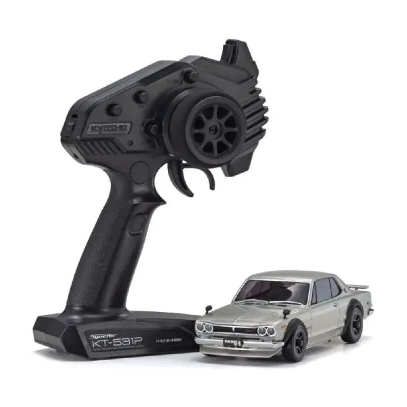 Kyosho Mini-Z Nissan Skyline 2000GT-R Tuned Ver. Silver MR-04 Readyset 32359S - Image 2