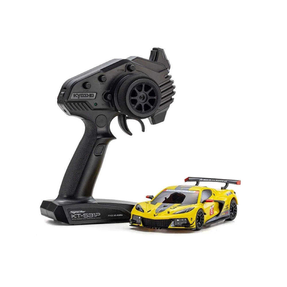 Kyosho Mini-Z RWD Readyset Chevrolet Corvette C8.R Yellow 32342Y - Image 2
