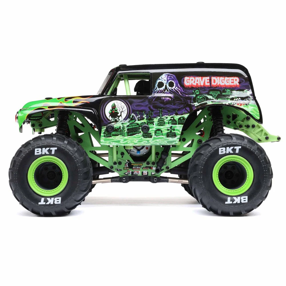 Losi 1/18 Mini LMT 4WD Monster Truck Grave Digger LOS01026T1 - Image 9