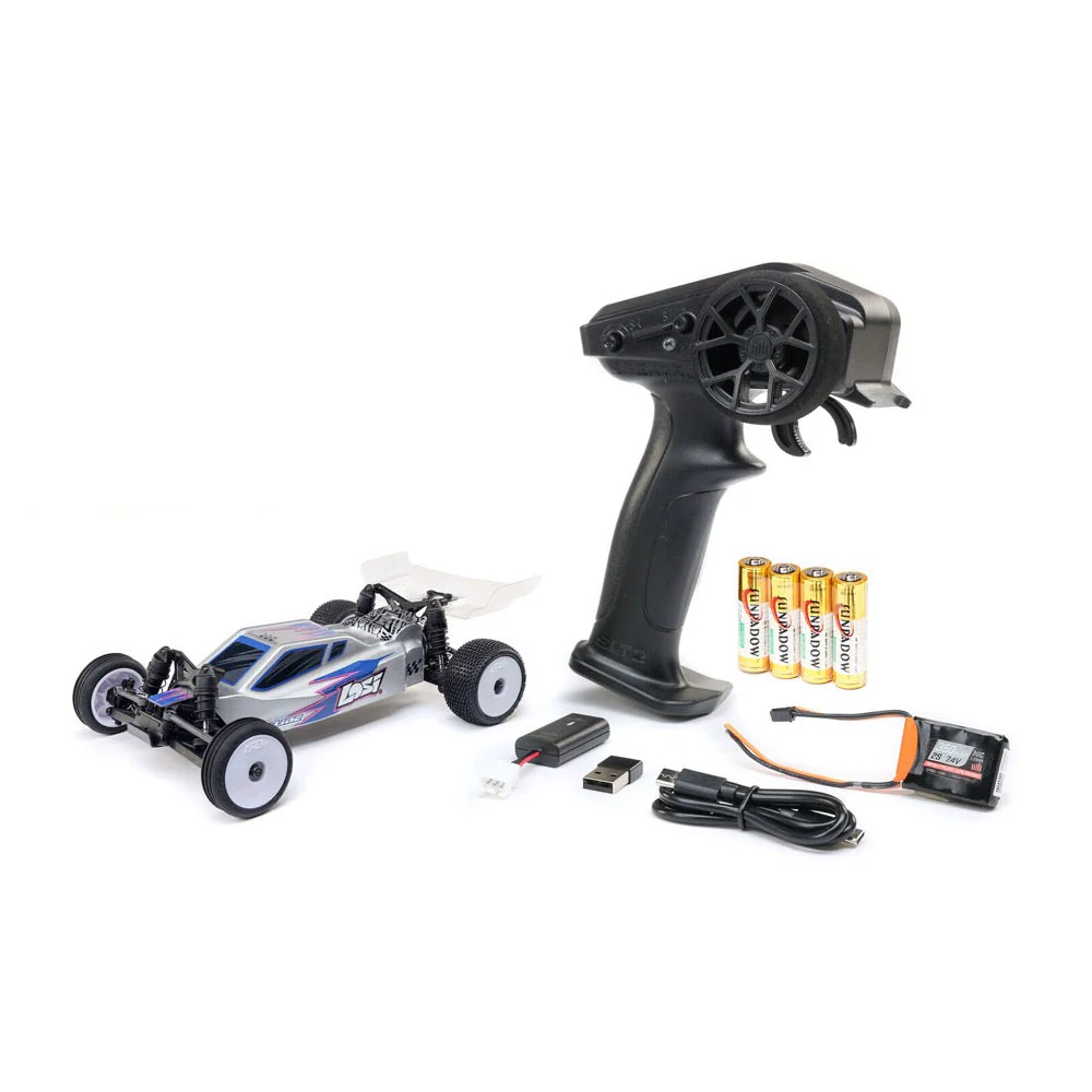 Losi 1/24 Micro-B 2wd RC Buggy (Silver) LOS00007T2 - Image 2