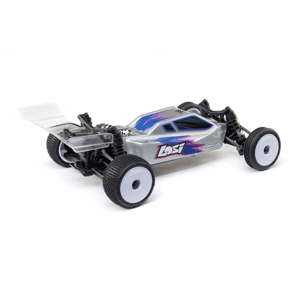 Losi 1/24 Micro-B 2wd RC Buggy (Silver) LOS00007T2 - Image 6