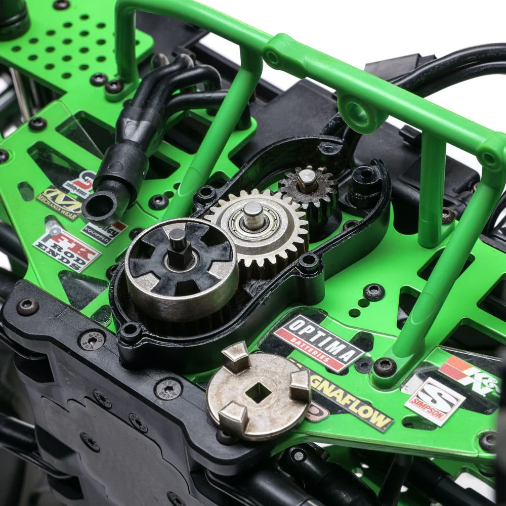Losi 1/8 LMT 2.0 Grave Digger 4X4 Solid Axle Brushless Monster Truck RTR Green LOS04028T1 - Image 13