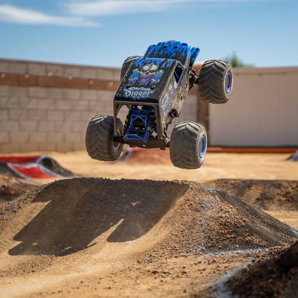 Losi 1/8 LMT 2.0 Son-Uva Digger 4X4 Solid Axle Brushless Monster Truck RTR Blue LOS04028T2 - Image 19