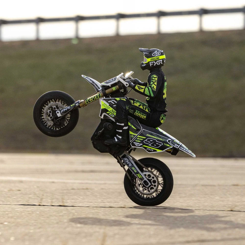 Losi LOS-2272 Promoto-SM 1/4 Super Moto Motorcycle FXR White RTR Basic - Image 12