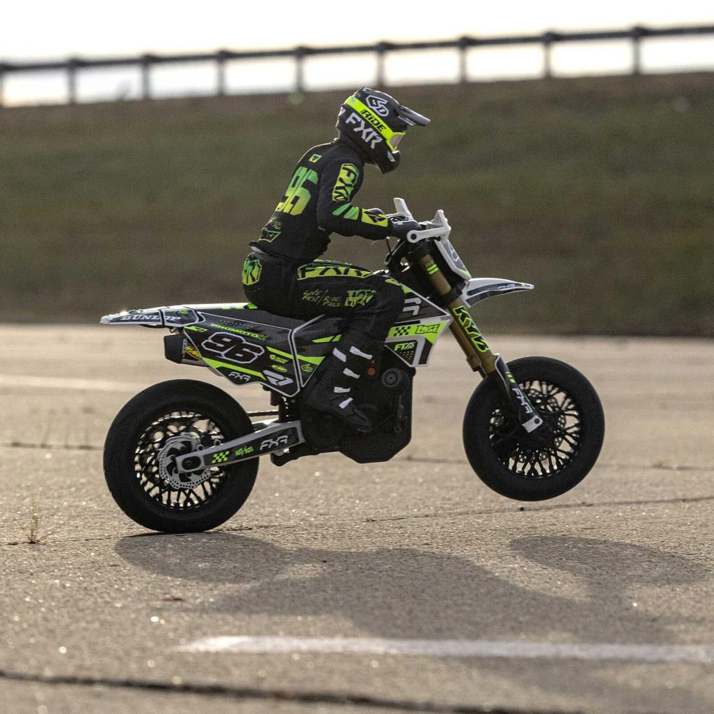 Losi LOS-2272 Promoto-SM 1/4 Super Moto Motorcycle FXR White RTR Basic - Image 13