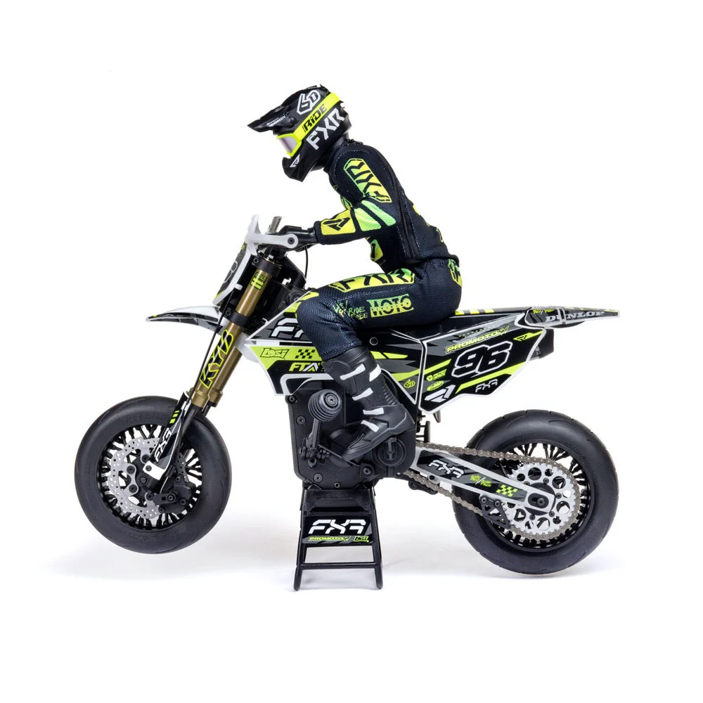 Losi LOS-2272 Promoto-SM 1/4 Super Moto Motorcycle FXR White RTR Basic - Image 3