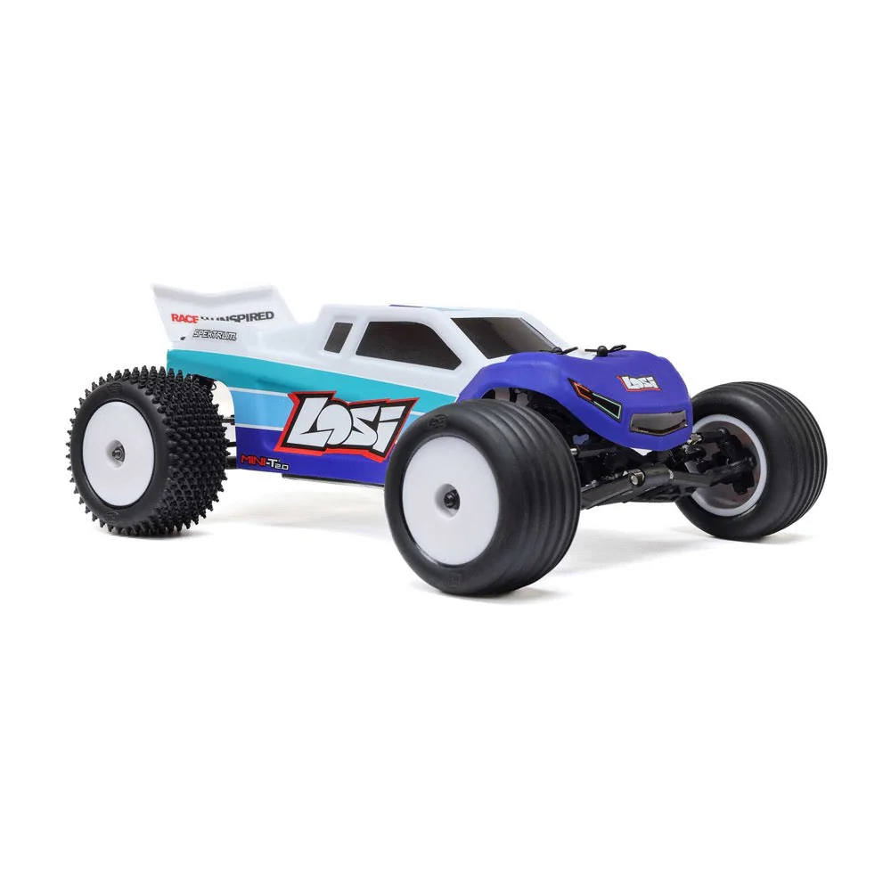 Losi Mini-T 2.0 2WD Brushless RC Stadium Truck V2 Blue 1056T2 - Image 4