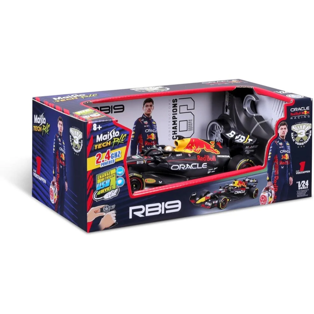 Maisto 82358 1/24 RC 2023 F-1 Red Bull Racing RB-19 Verstappen No.1 - Image 8