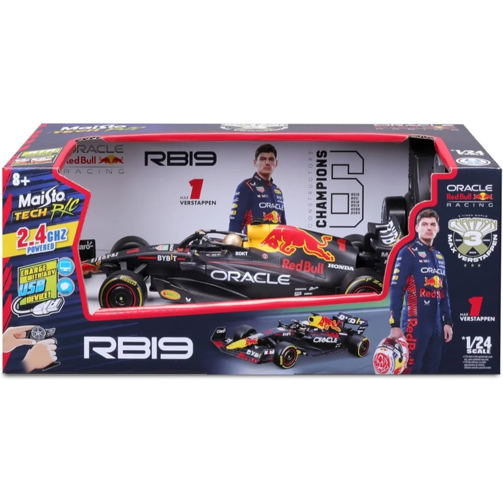 Maisto 82358 1/24 RC 2023 F-1 Red Bull Racing RB-19 Verstappen No.1 - Image 9