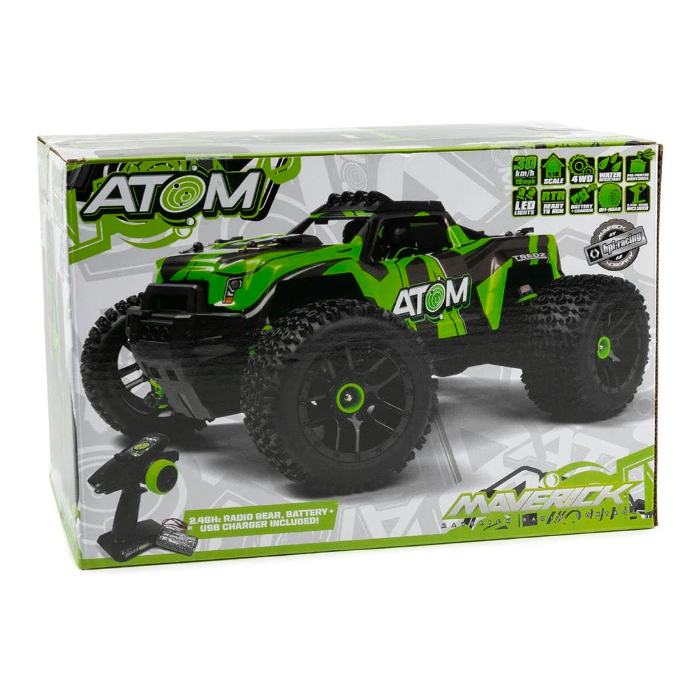 Maverick Atom AT1 1/18 4WD Electric Truck Green 150568 - Image 8