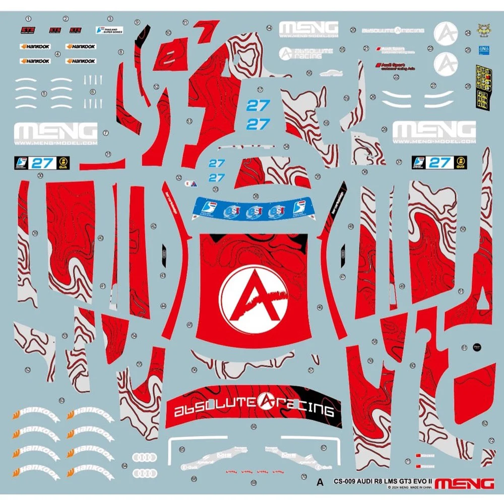 Meng CS-009 1/24 Audi R8 LMS GT3 EVO II - Image 3