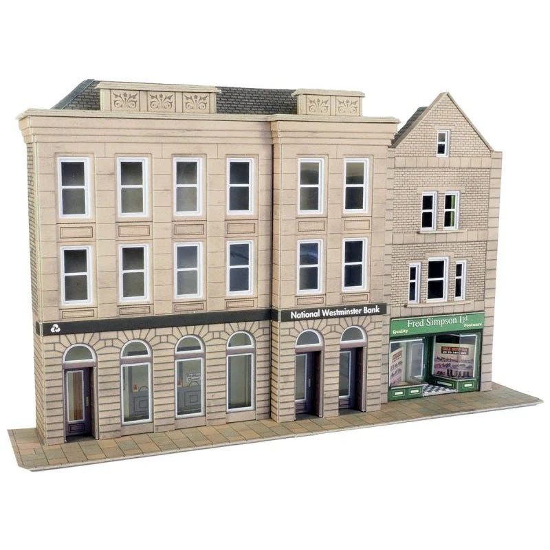 Metcalfe PO271 OO/HO Low Relief Bank and Shop Card Kit