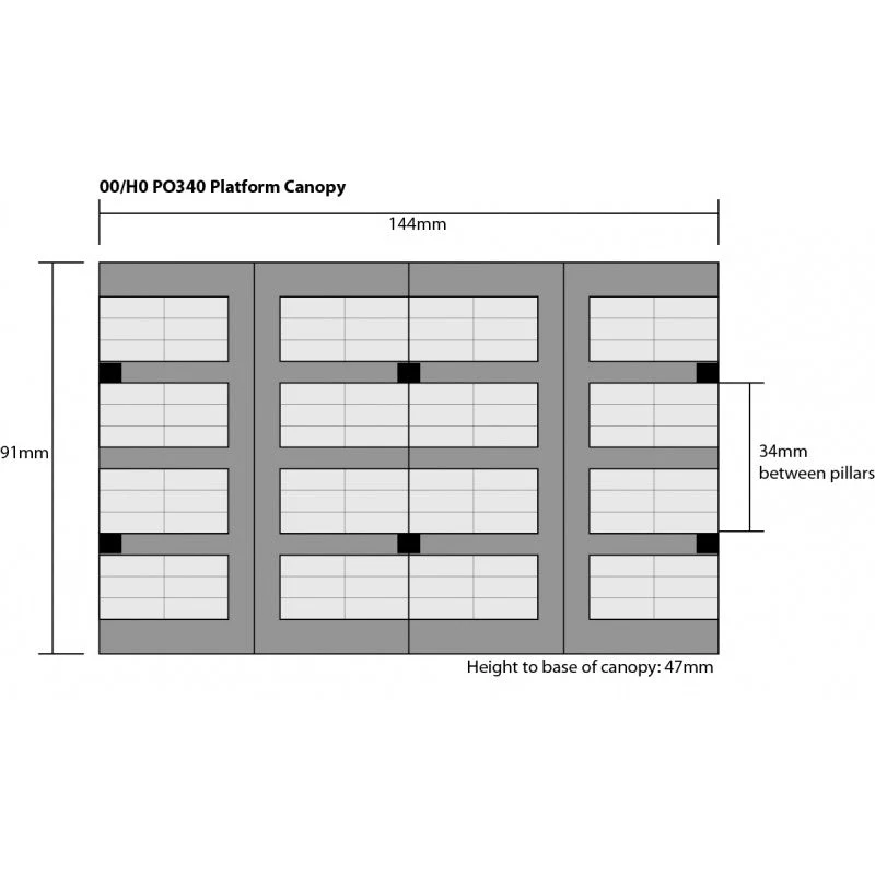Metcalfe PO340 OO/HO Platform Canopy Card Kit - Image 3