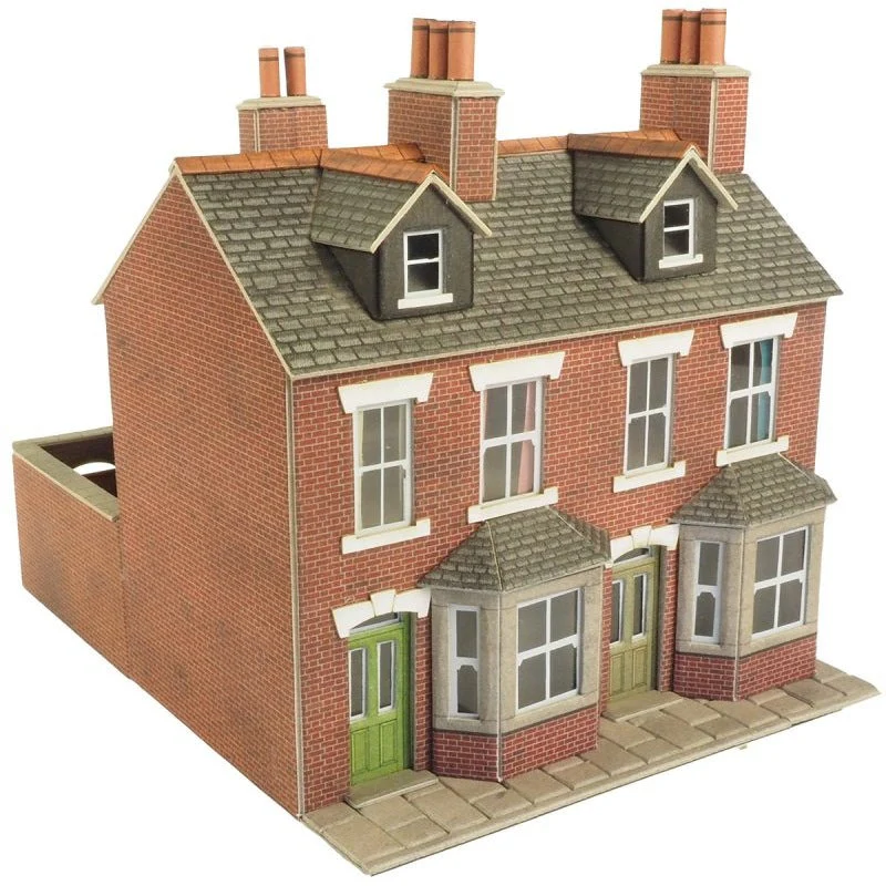Metcalfe PO261 OO/HO Terrance Houses Red Brick Card Kit