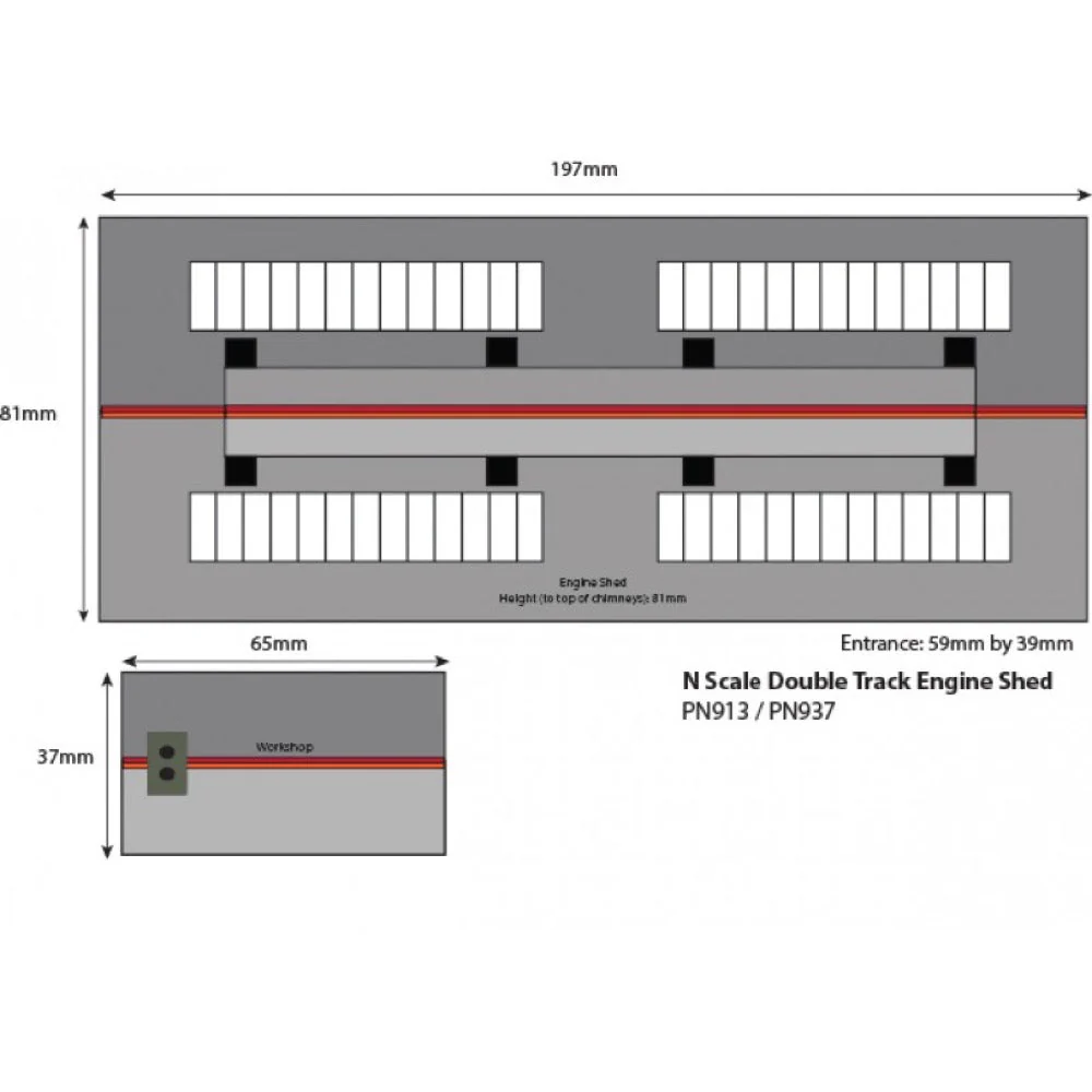 Metcalfe PN913 N Double Track Engine Shed - Image 4