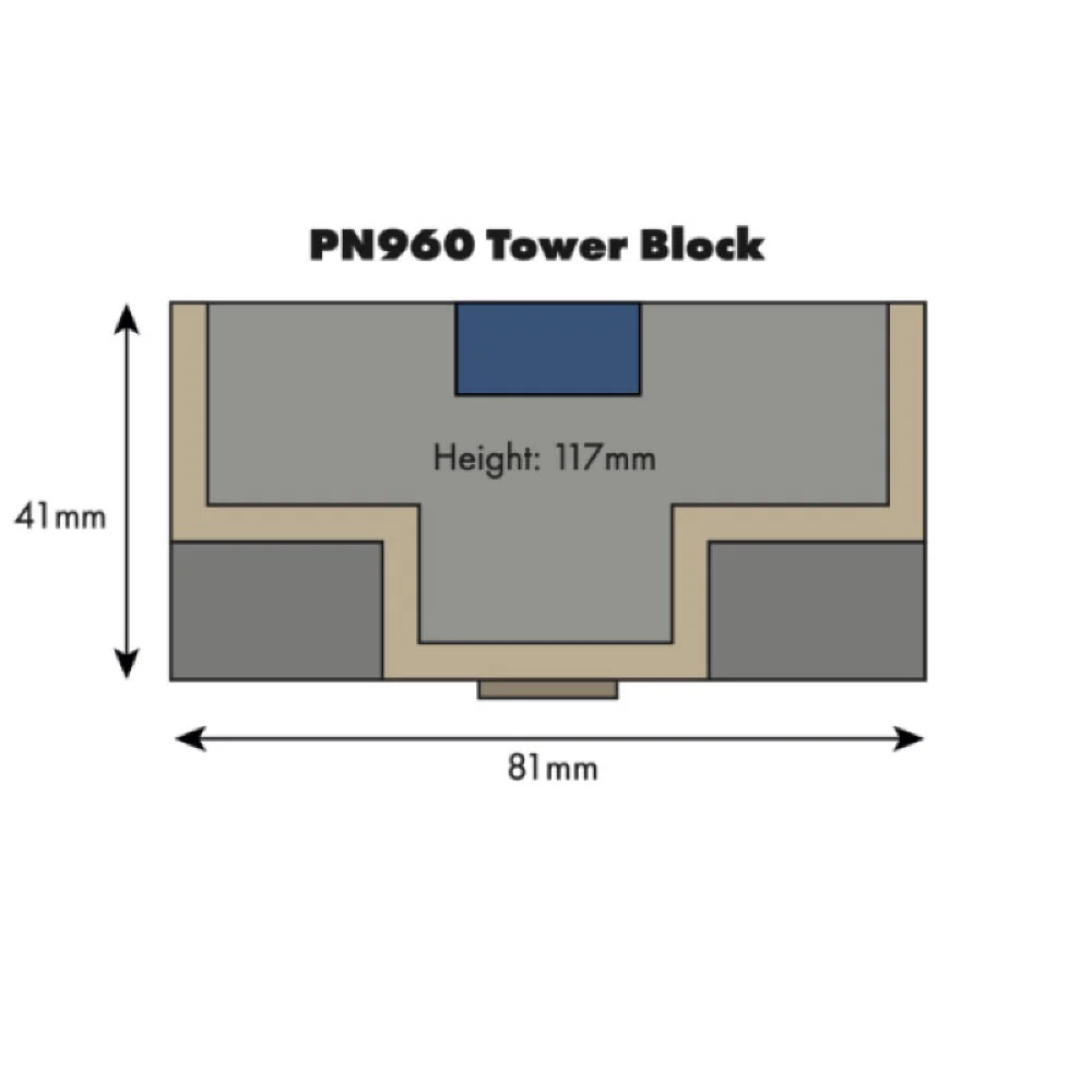 Metcalfe PN960 N Low Relief Tower Block - Image 2